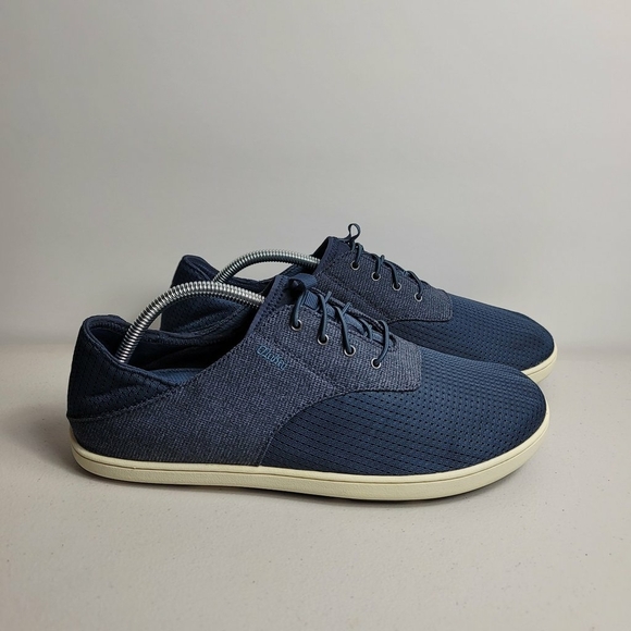 Olu Kai Nohea Moku Sneaker Blue Mens 10 Shoes Low Top Lace Up 10283-6H6H VGC - Picture 2 of 9